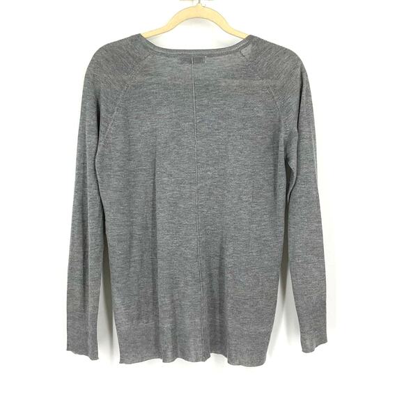 Zara Knit Gray Knit Top Long Sleeves Women's Medium Super Soft - Picture 2 of 7